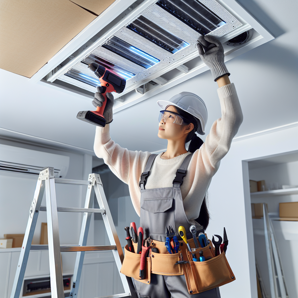 Montaż paneli na podczerwień na suficie